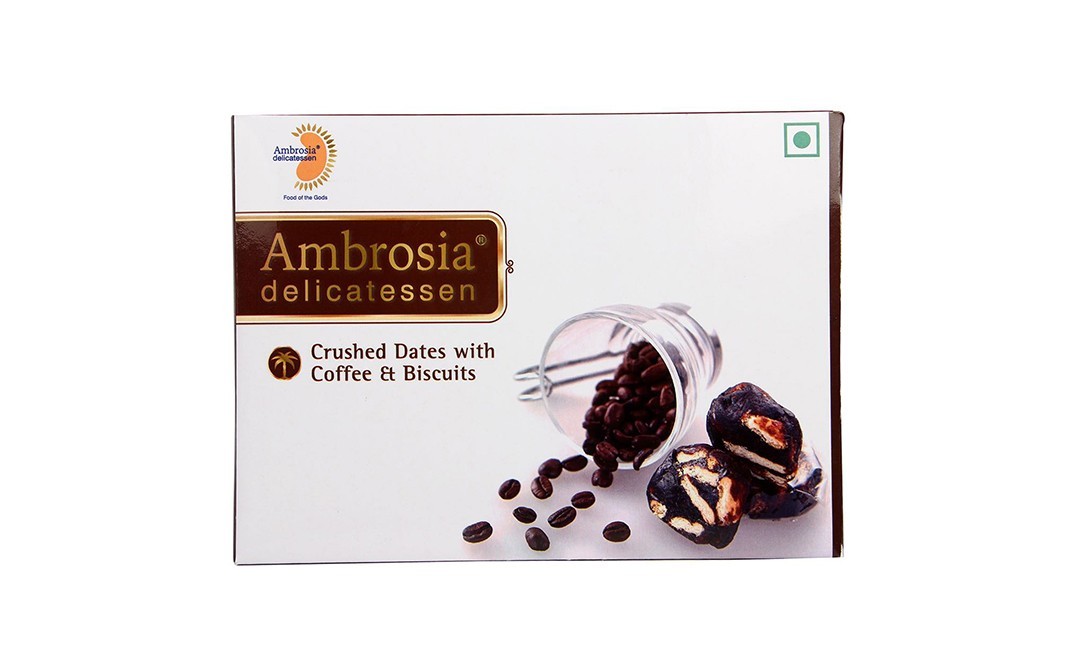 Ambrosia Delicatessen Crushed Dates With Coffee & Biscuits   Box  250 grams